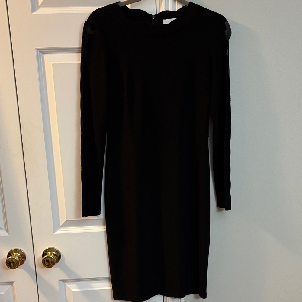 Joseph Ribkoff Sz 6 Classic Black Long Sleeve Dress